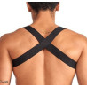 Mr B - Mister B Harnais élastique X-Back Noir-Rouge
